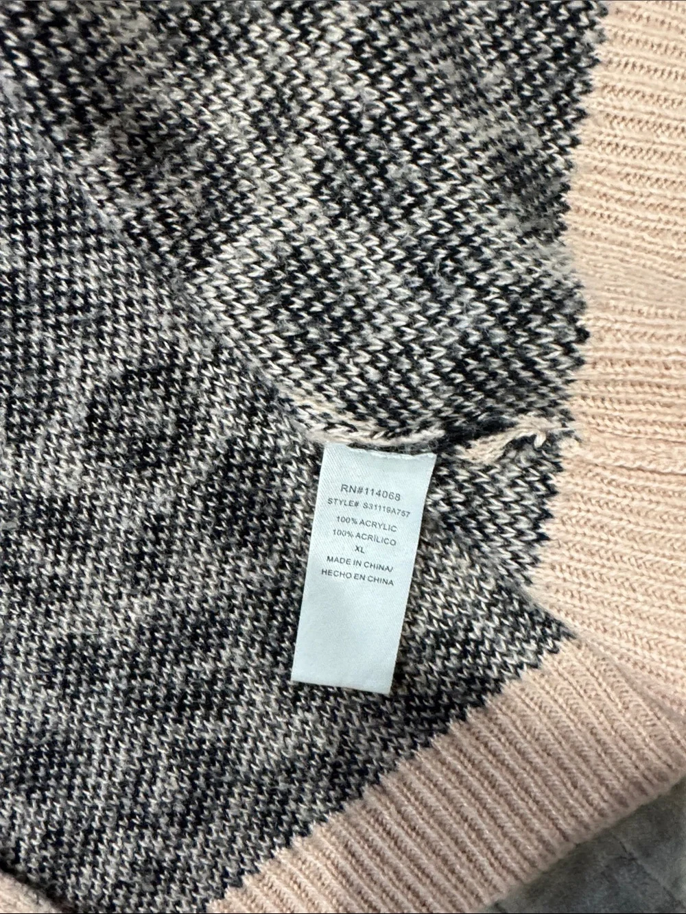 Ten sixty Sherman Women's Pink Leopard Open-Front Cardigan Sweater size xl